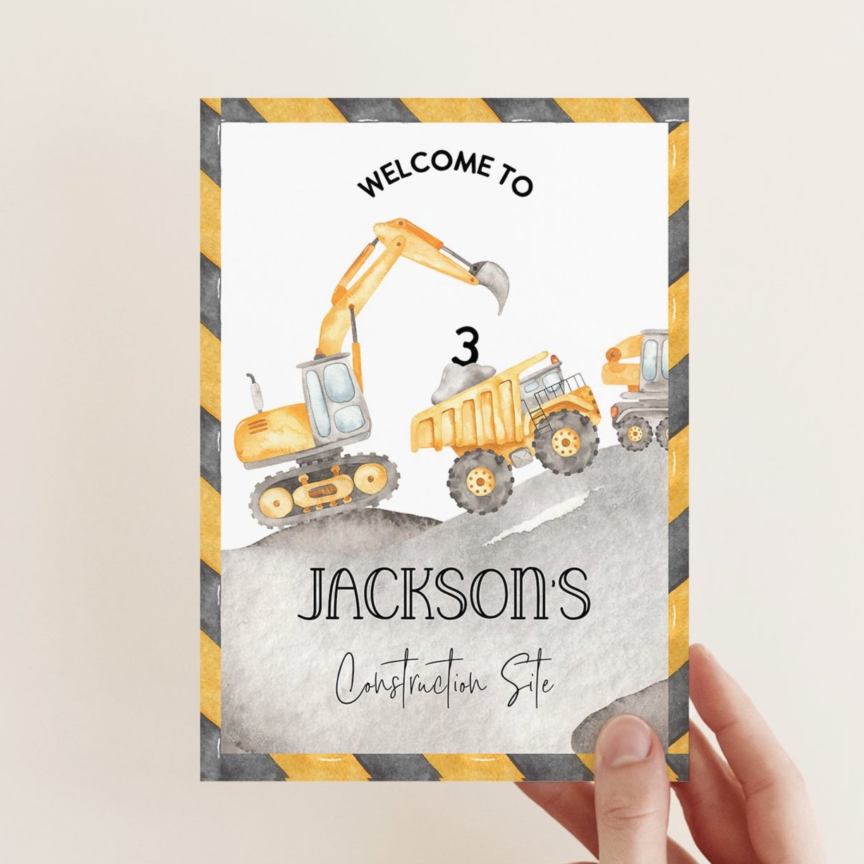 Construction birthday invitation, Construction party, truck party, construction invite, Digger party, dump truck birthday, any age,