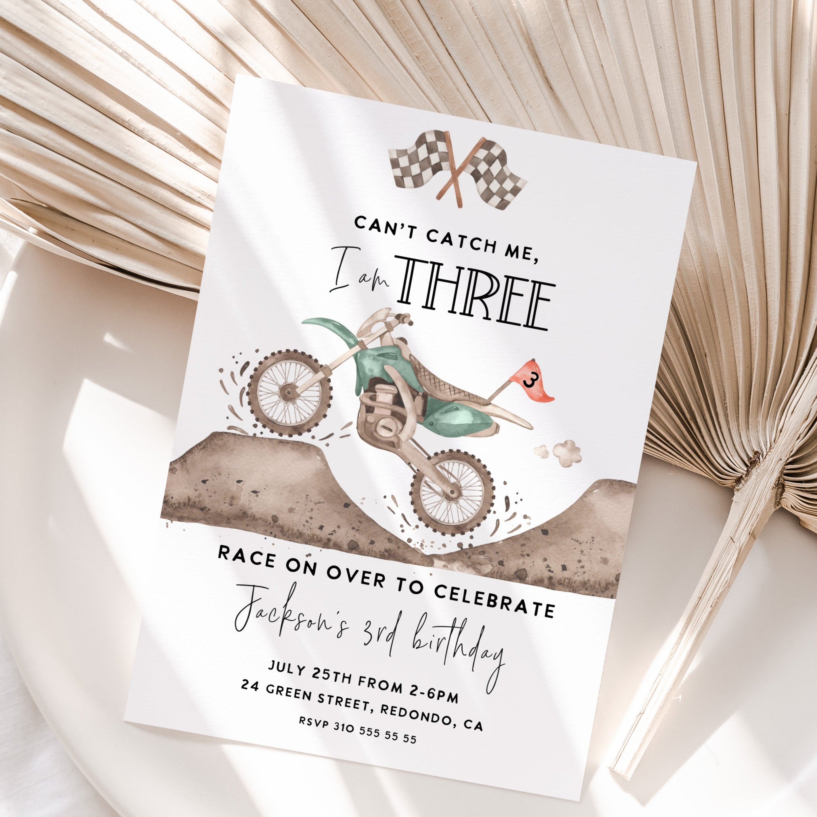 Race car birthday, race car birthday party, race car invitation, racing party, third birthday, Cant catch me, I am three, motorcycle party
