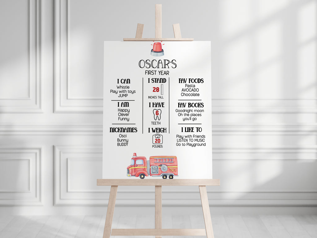 Firetruck Welcome sign