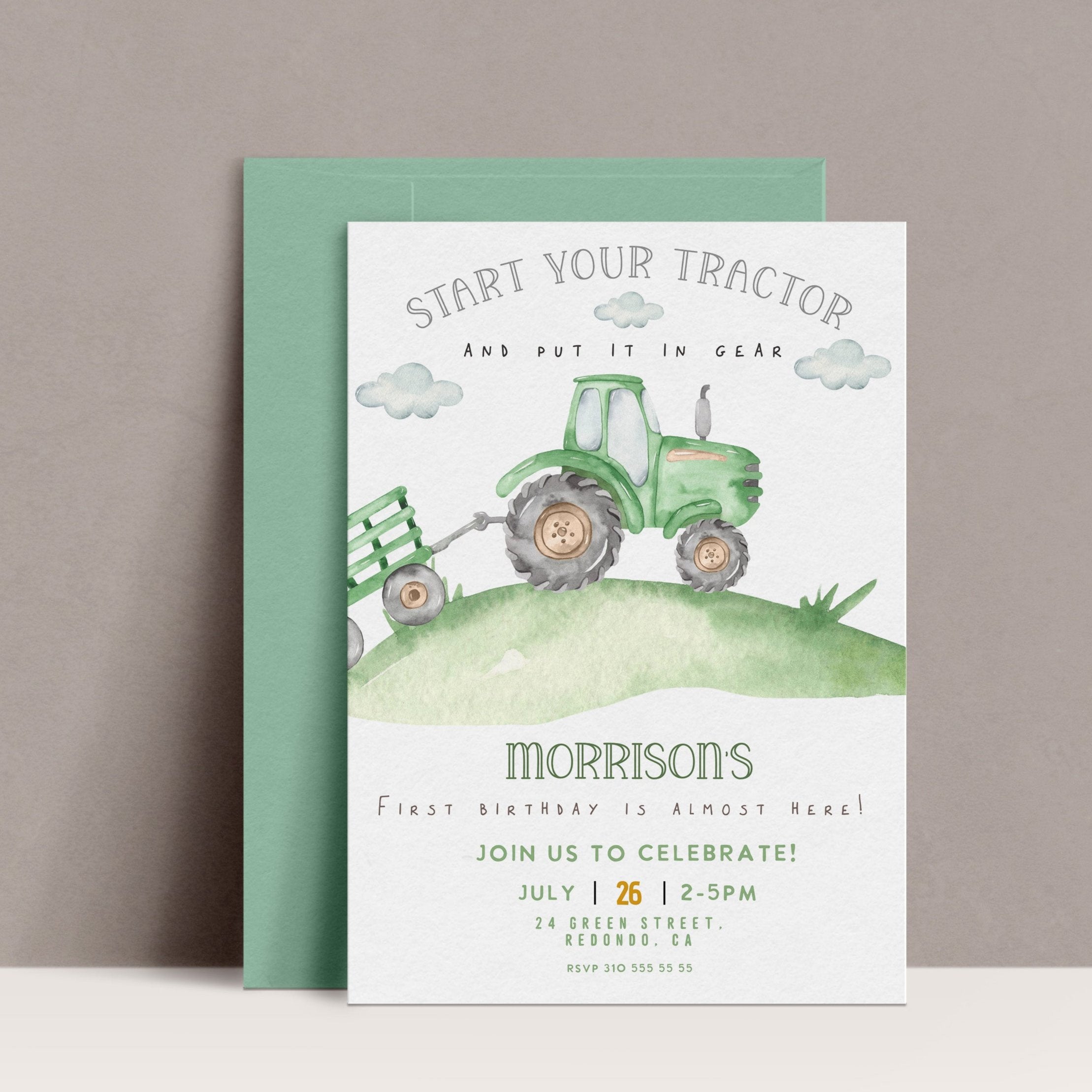 Green Tractor Banner