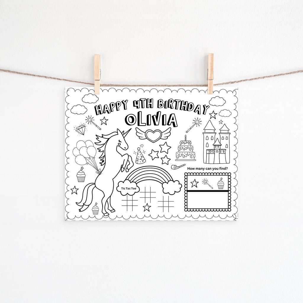 Unicorn Birthday party BUNDLE- FOUR EVER MAGICAL
