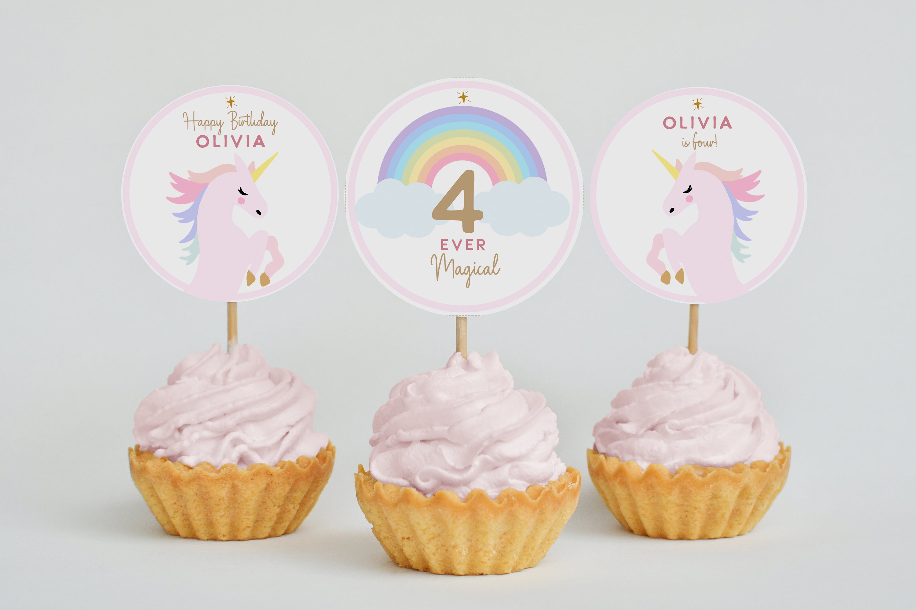 Unicorn Birthday party BUNDLE- FOUR EVER MAGICAL