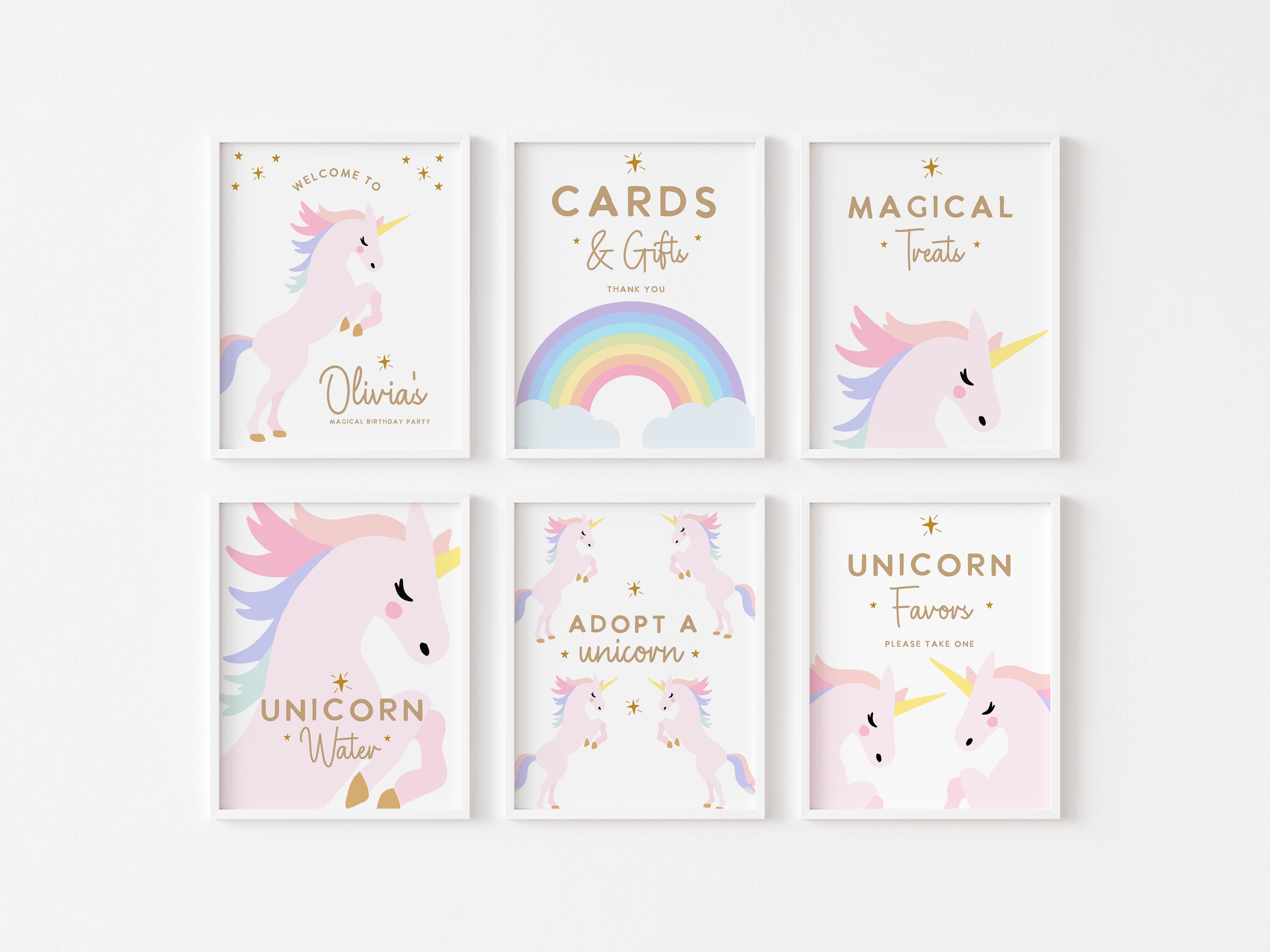 Unicorn Birthday party BUNDLE- FOUR EVER MAGICAL