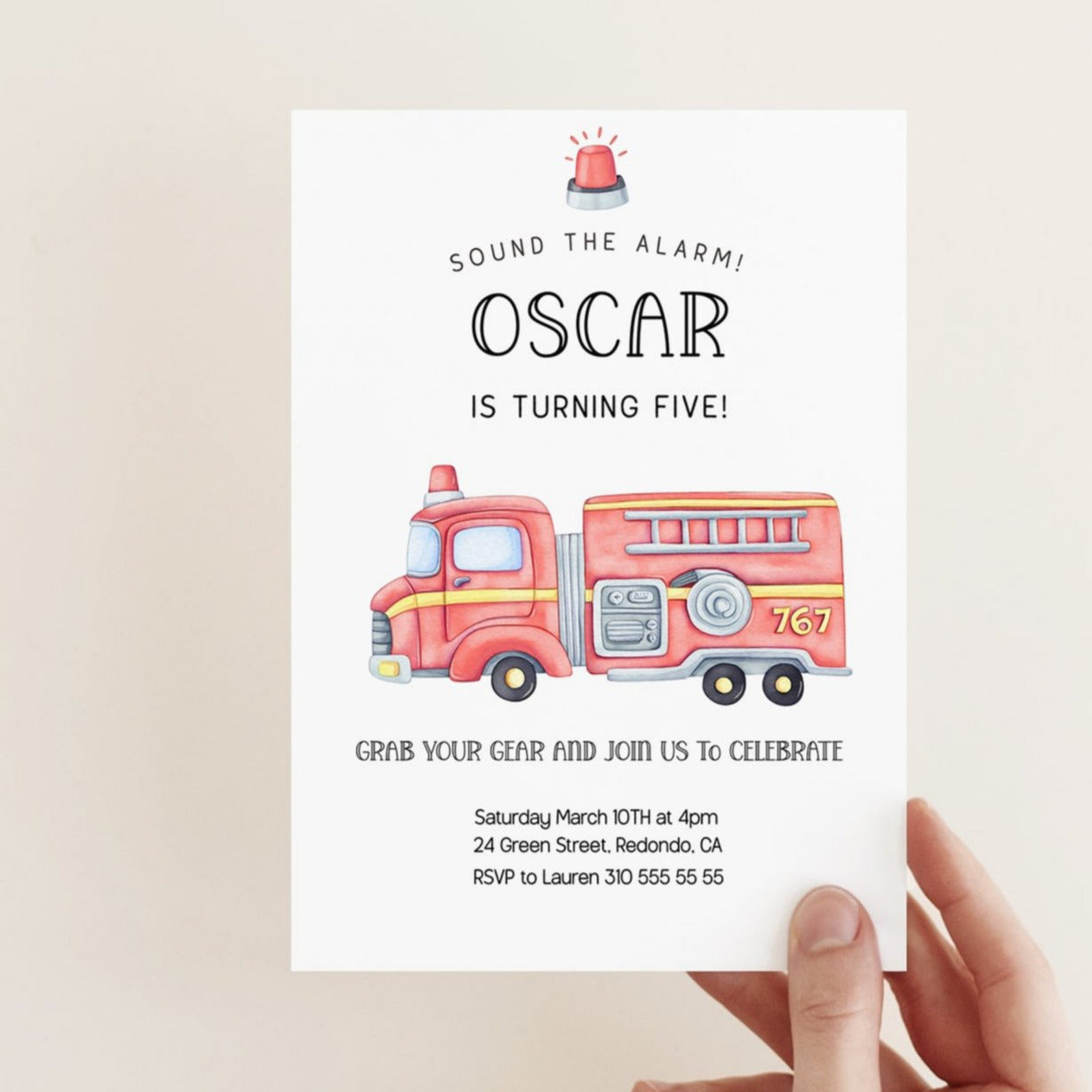 Firetruck invitation, Fire truck invitation, Fire truck party, firetruck party invitation, fireman, DIY invitation, Fire Engine, Sound the alarm, Fire truck party, second birthday, two the rescue, 2nd birthday